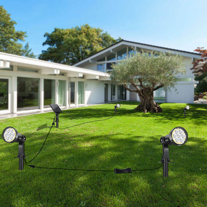 Lot de 2 projecteurs solaires LED Lighteme 100 lumens