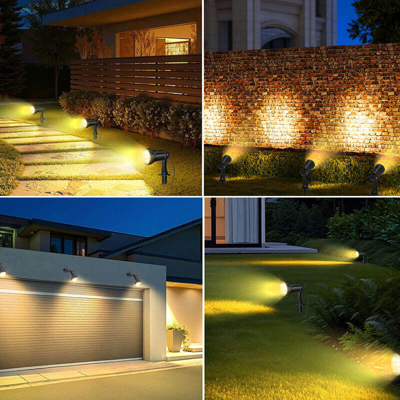 Projecteur solaire à LED Lighteme 100 lumens avec poteau (2 pièces)