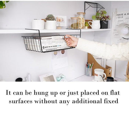 Panier de rangement Lighteme à placer sous une étagère (2 types, 3 couleurs et 2 tailles)