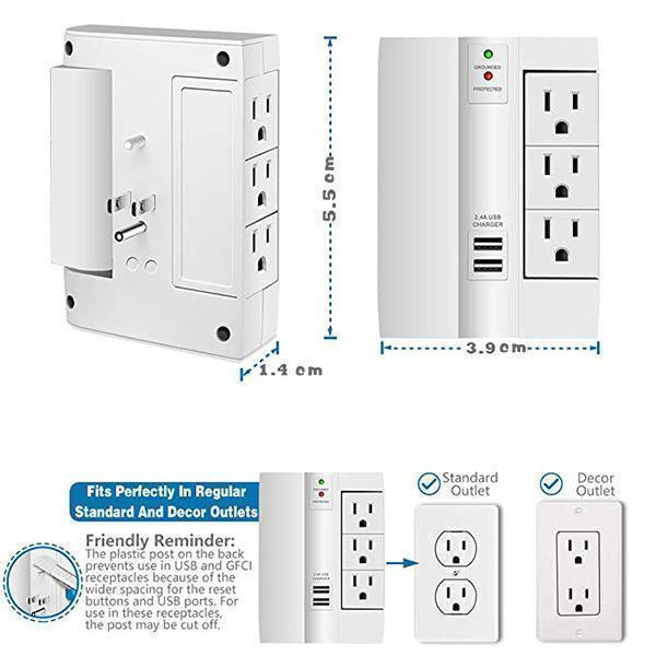 Lighteme Multifunktions-Wandstecker für Ablagefach (USA)