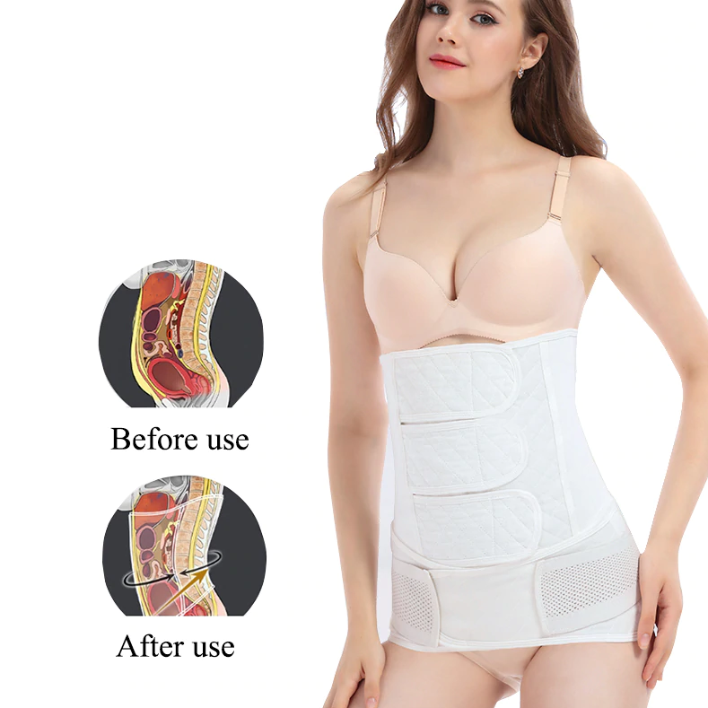 Ceinture abdominale et pelvienne Lighteme pour la récupération post-partum (2 couleurs et 3 tailles)