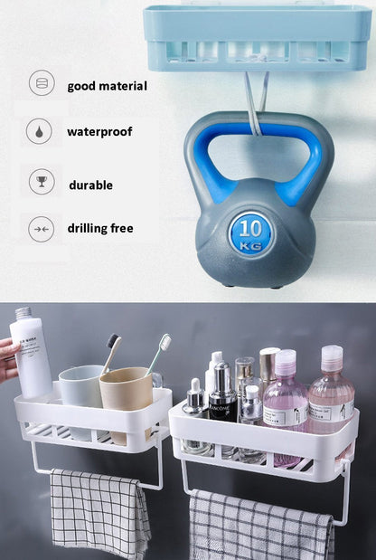 Lighteme Selbstklebender Badezimmer-Regal-Organizer (4 Farben &amp; 2 Ausführungen)