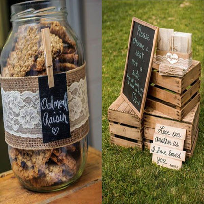 Rouleau de ruban de dentelle en toile de jute naturelle Lighteme (6 types)