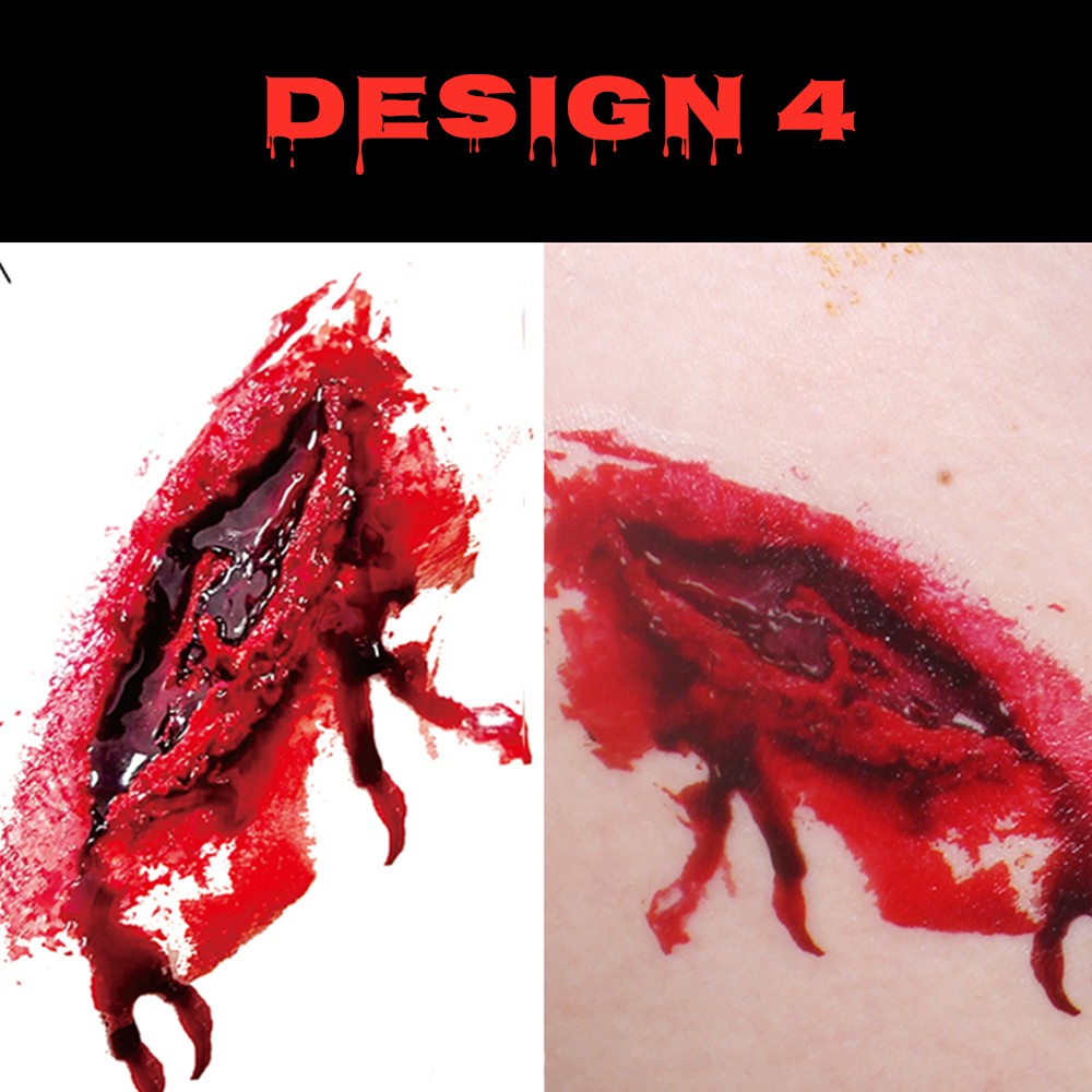 Ihrtrade 2020 Top 4 Halloween Tattoo Sticker (2-pack) (3 Types)