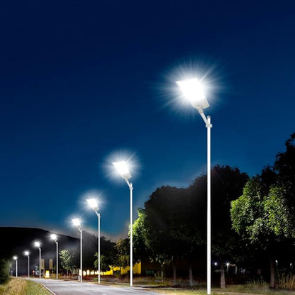 Lighteme 8000 W Solar-Straßenlaternen mit Aluminiumrahmen, Bewegungsmelder für den Außenbereich, Dämmerung bis Morgengrauen, 200.000 lm, mit Fernbedienung