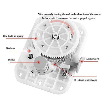 Séchoir à linge télescopique automatique Lighteme (4 couleurs)
