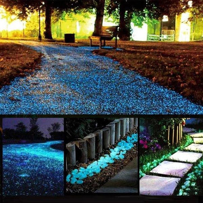 Galets de jardin luminescents Lighteme | Paquet de 100