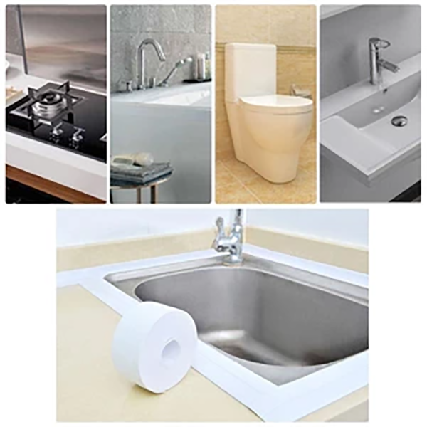 Lighteme Wasserdichtes Reparaturklebeband für Badewanne, Badezimmer und Küche (2 Farben &amp; 2 Größen)