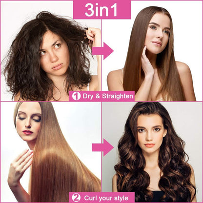 Sèche-cheveux et volumisateur Lighteme 3 en 1 (3 couleurs et 4 styles)