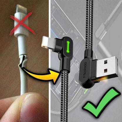 Ihrtrade Titan Unbreakable 90 Degree Plug Fast Charging Cable (Include 2PCS & 3PCS)