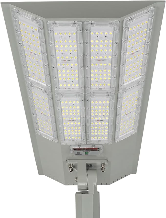 Lighteme 8000 W Solar-Straßenlaternen mit Aluminiumrahmen, Bewegungsmelder für den Außenbereich, Dämmerung bis Morgengrauen, 200.000 lm, mit Fernbedienung