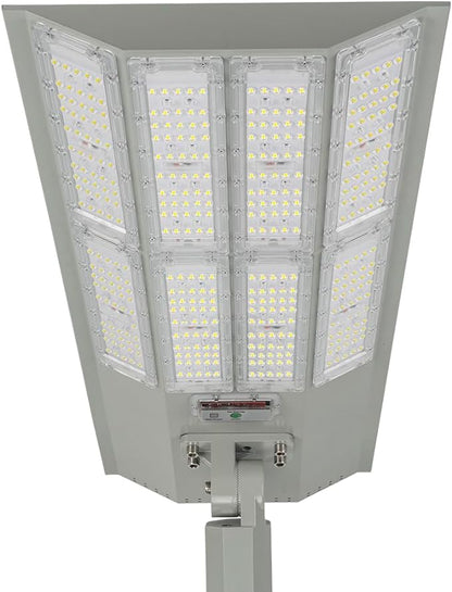 Lighteme 8000 W Solar-Straßenlaternen mit Aluminiumrahmen, Bewegungsmelder für den Außenbereich, Dämmerung bis Morgengrauen, 200.000 lm, mit Fernbedienung