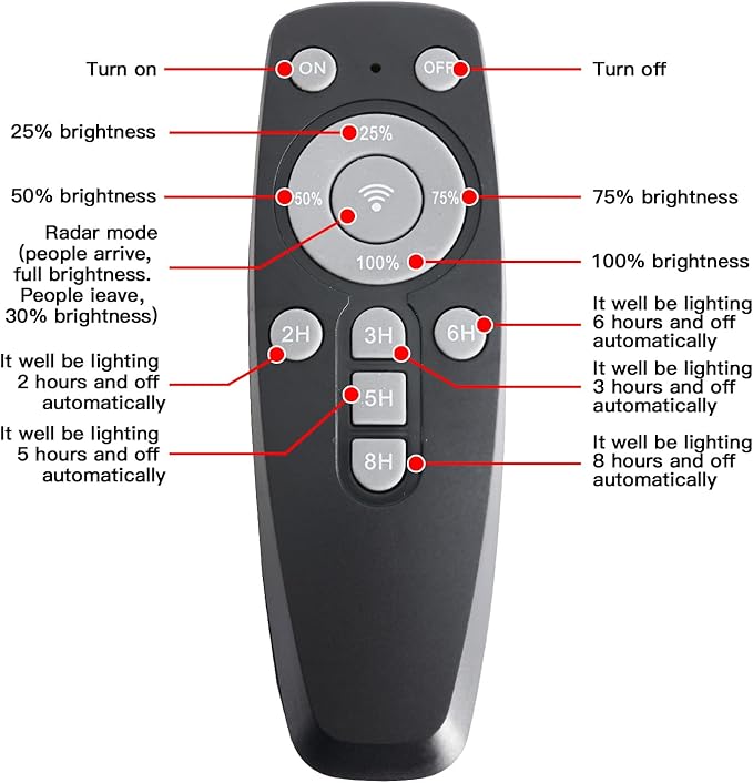 Lampadaire solaire d'extérieur Lighteme 1 500 W avec mât de 248 cm, étanche IP67, avec télécommande