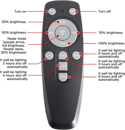Lampadaire solaire d'extérieur Lighteme 1 500 W avec mât de 248 cm, étanche IP67, avec télécommande