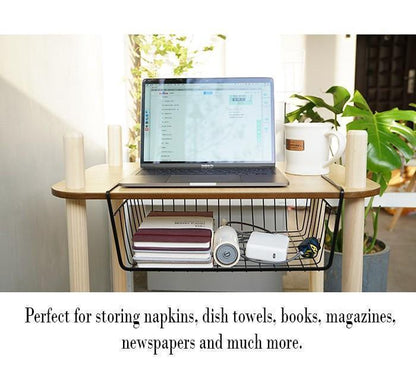 Panier de rangement Lighteme à placer sous une étagère (2 types, 3 couleurs et 2 tailles)