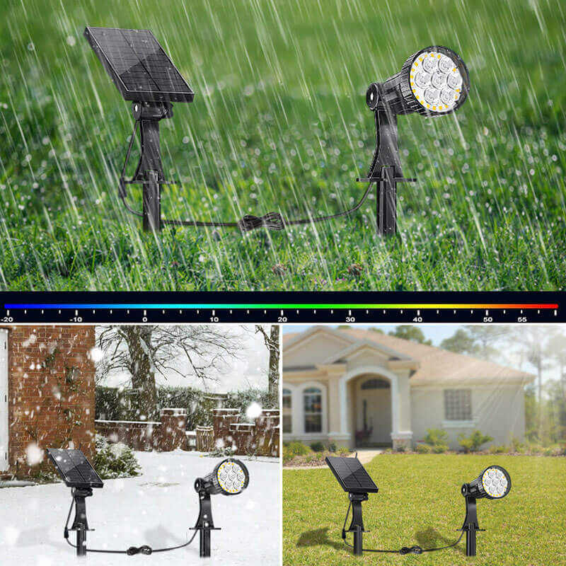 Projecteur solaire à LED Lighteme 100 lumens avec poteau (2 pièces)