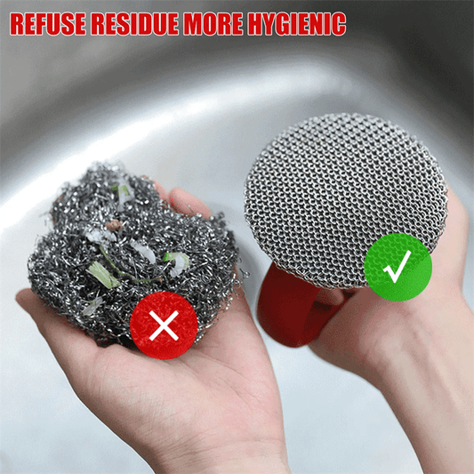 Brosse à récurer en acier inoxydable durable Lighteme pour poêles en fonte