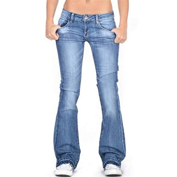 Ihrtrade Low Waist Sexy Slim Wide Leg Flare Skinny Denim Jeans for Women (3 Colors)