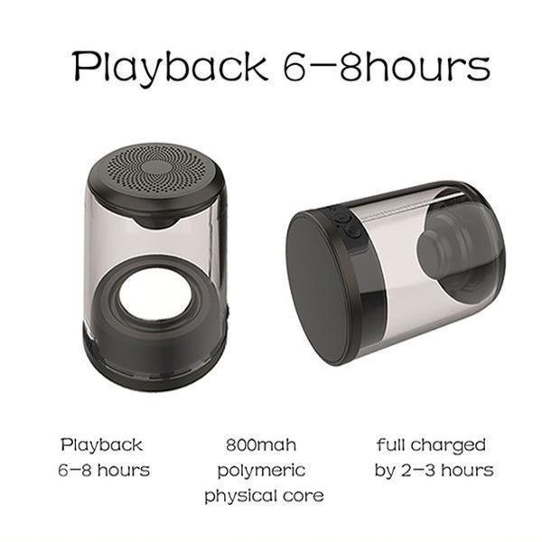 Enceinte Bluetooth magnétique Lighteme transparente (2 couleurs)