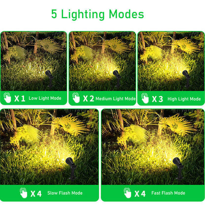 Projecteur solaire à LED Lighteme 100 lumens avec poteau (2 pièces)