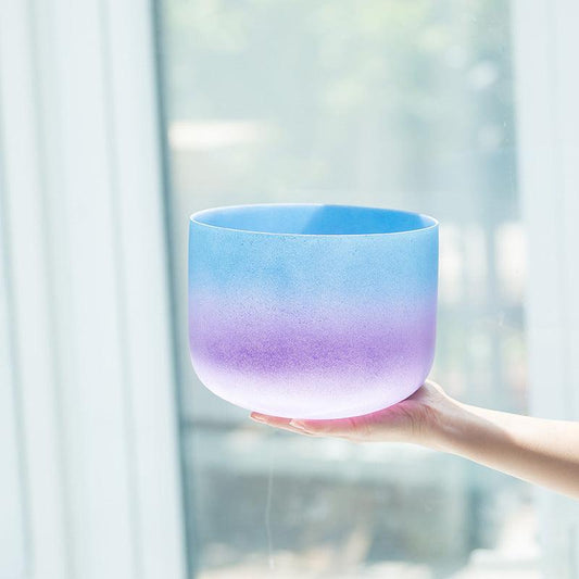 8-inch Rainbow Color Crystal Singing Bowl Seven Chakra Yoga Sound Therapy Bowl - HLURU.SHOP