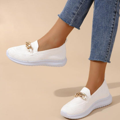 Lighteme Slip on Shoes with Chain For Women