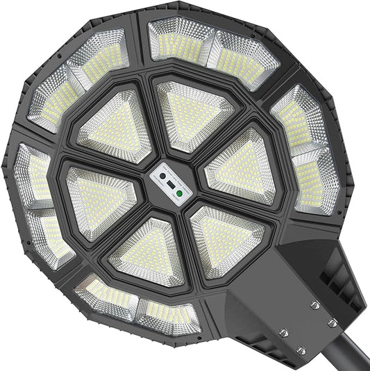 Lighteme 2500W Large Solar Street Lights Outdoor - Commercial Grade Solar Powered Street Light 120000LM with Remote