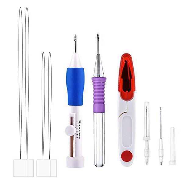 Lighteme Regenbogenfarbenes Stickgarn-Einfädelwerkzeug, 136 Sets