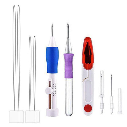 Lighteme Regenbogenfarbenes Stickgarn-Einfädelwerkzeug, 136 Sets