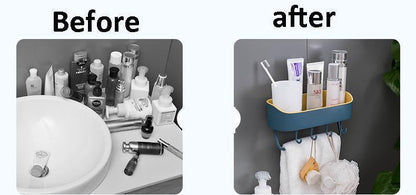 Lighteme Selbstklebender Badezimmer-Regal-Organizer (4 Farben &amp; 2 Ausführungen)