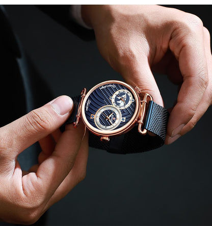 Lighteme Luxus-Wasserdichte Multi-Zeitzonen-Uhr für Herren (5 Farben) 