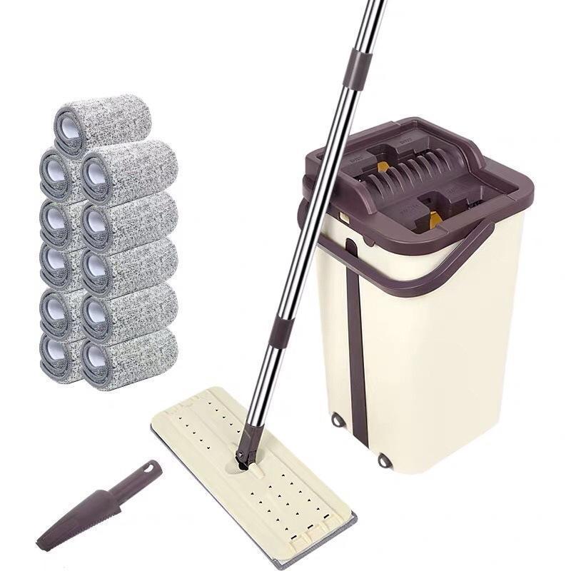 The lightweight and ergonomic design is less labor intensive than traditional mops