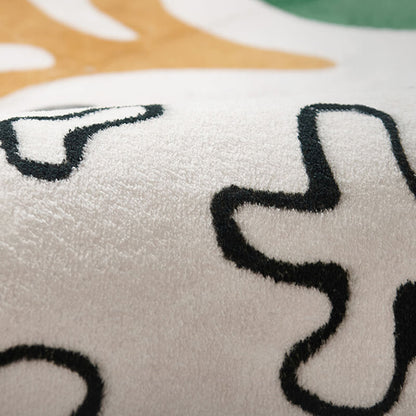 Tapis décoratif circulaire Lighteme Abstract Art