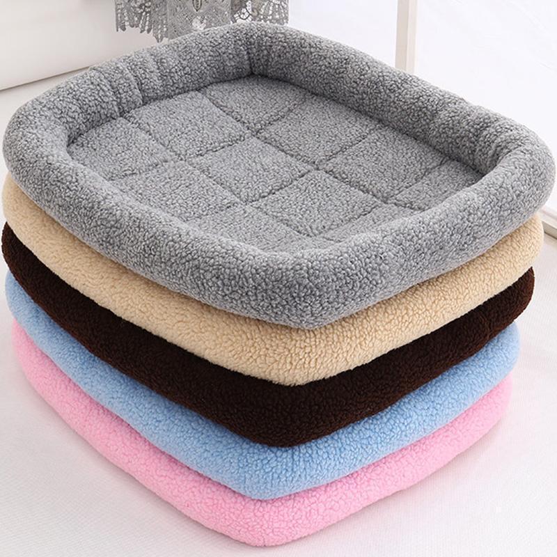 Ihrtrade Adult And Puppy Shag Square Dog Bed (5 Colors & 3 Sizes)