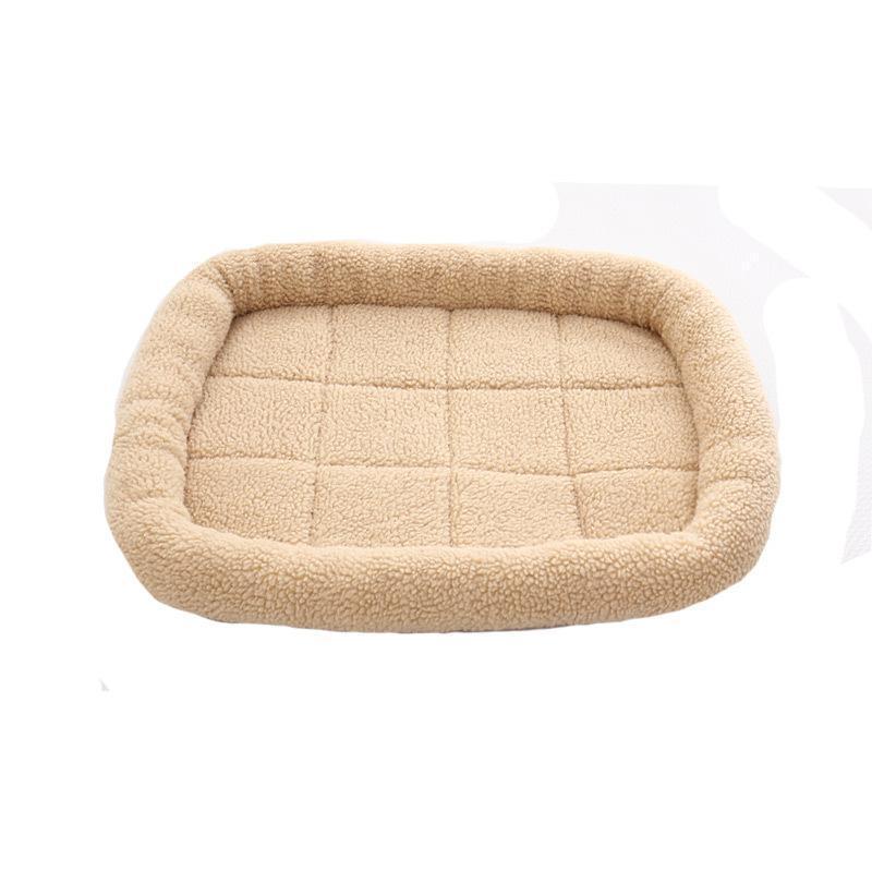 Ihrtrade Adult And Puppy Shag Square Dog Bed (5 Colors & 3 Sizes)
