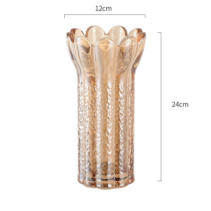 Lighteme Kristallglasvase in geprägter Blumenform