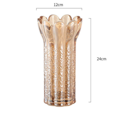 Lighteme Kristallglasvase in geprägter Blumenform