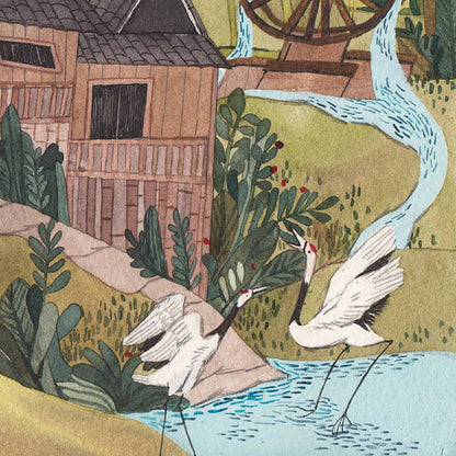 Lighteme Bambuswald-Kunstgemälde auf Leinwand