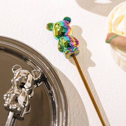 Ensemble de 5 cuillères à dessert Lighteme Bear en acier inoxydable