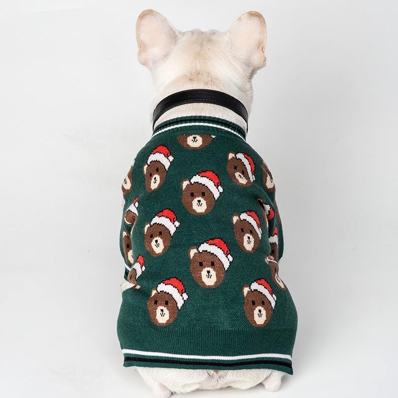 Lighteme Weihnachtspullover mit Bärenmuster (Katze/Hund) (7 Größen)