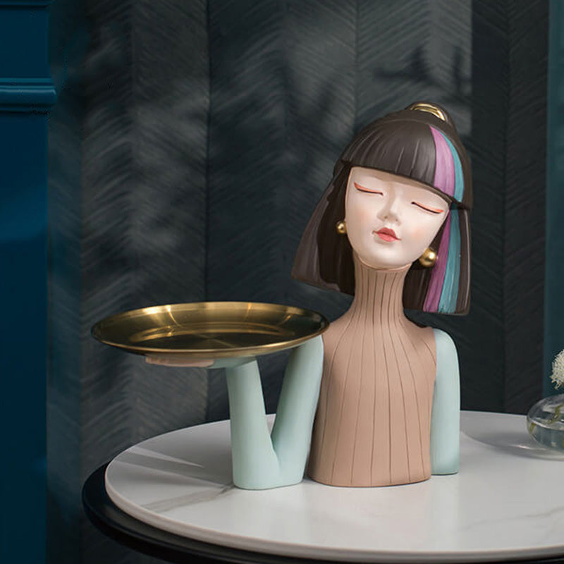 Lighteme Beauty Girl Dekoration aus Kunstharz