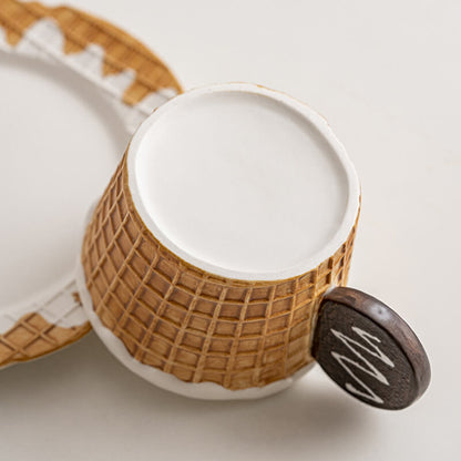 Tasse et soucoupe en céramique Lighteme Biscuit