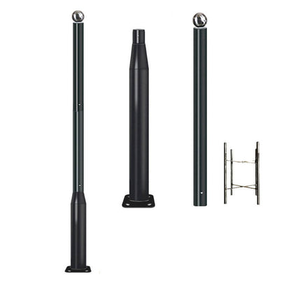 Lighteme 20 Fuß kommerzieller Straßen-/Parkplatz-/Flaggenlichtmast, Aluminium + Käfig, 1er-Pack