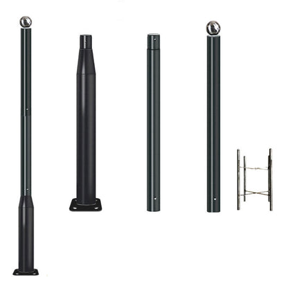 Lighteme 20 Fuß kommerzieller Straßen-/Parkplatz-/Flaggenlichtmast, Aluminium + Käfig, 1er-Pack