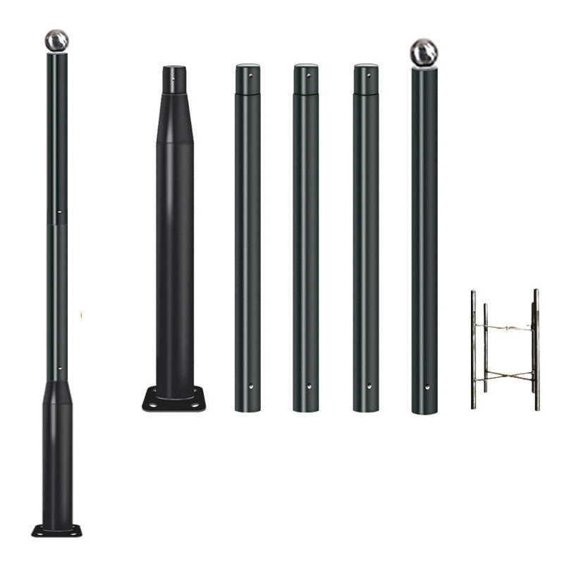 Lighteme 20 Fuß kommerzieller Straßen-/Parkplatz-/Flaggenlichtmast, Aluminium + Käfig, 1er-Pack