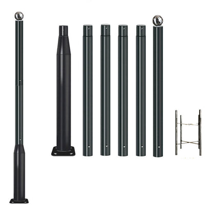 Lighteme 20 Fuß kommerzieller Straßen-/Parkplatz-/Flaggenlichtmast, Aluminium + Käfig, 1er-Pack