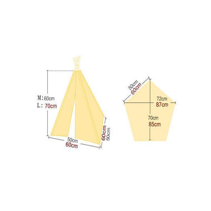 Tente pour chien Lighteme à rayures noires et blanches sans coussin