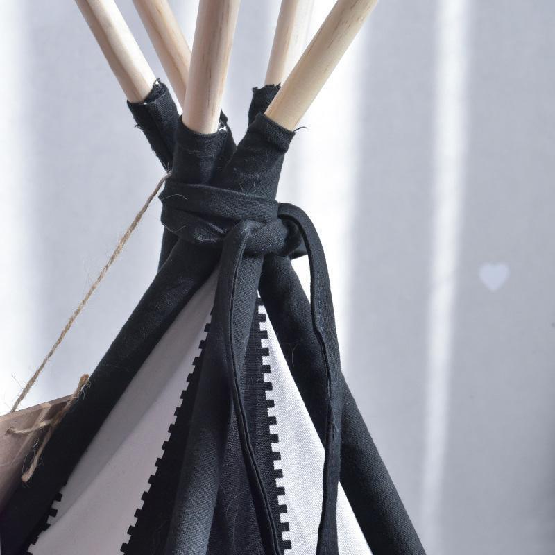 Tente pour chien Lighteme à rayures noires et blanches sans coussin