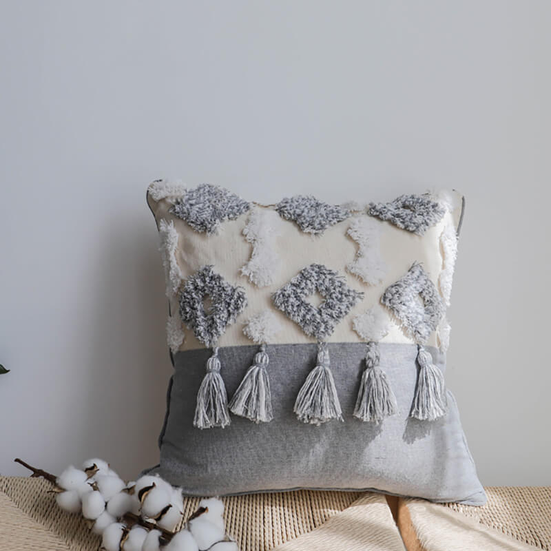 Housse de coussin Lighteme en coton bohème