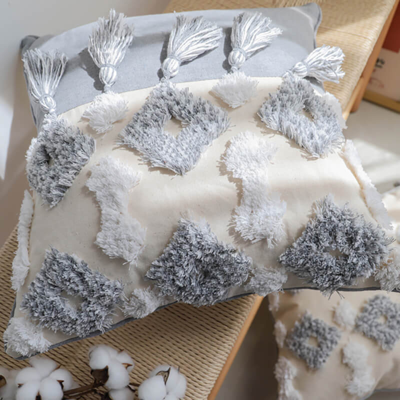 Housse de coussin Lighteme en coton bohème